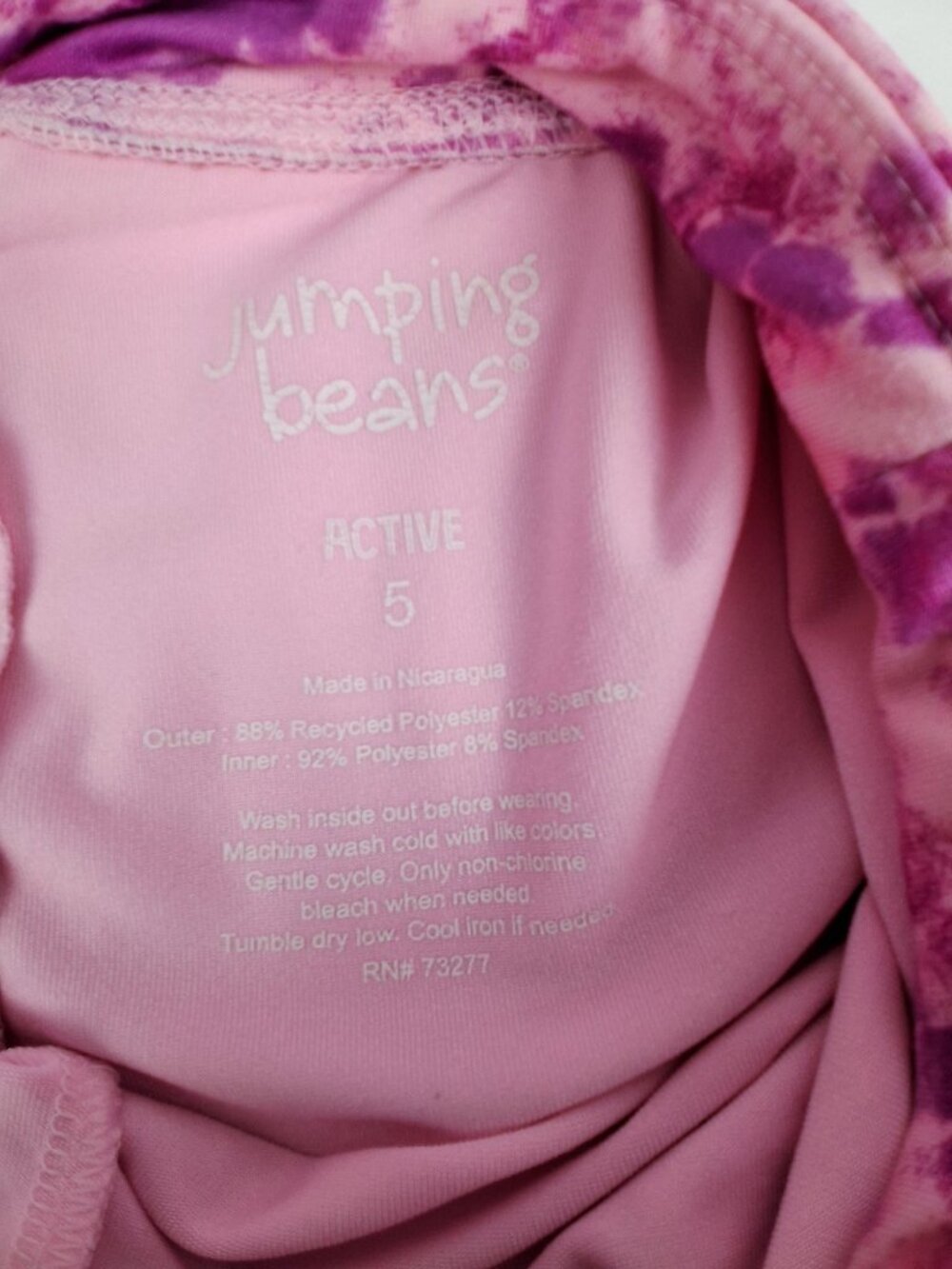 Jumping Beans Girls Pink Purple Tie-Dye Active Flounce Skort Size 5 - Picture 4 of 6